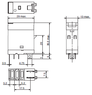 G2R-[]-S (S) Dimensions 1 G2R-1-S_Dim