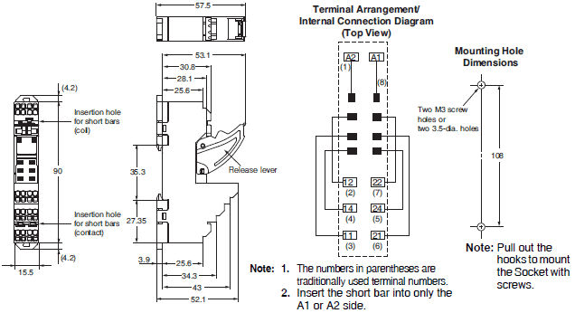 G2R-[]-S (S) Dimensions 4 