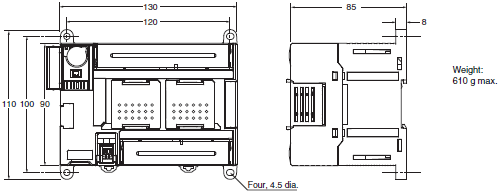 CP1L Dimensions 3 