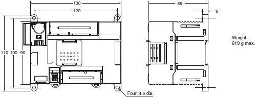 CP1L Dimensions 4 