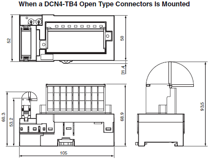 CRT1-[]D08TA(-1) / []D16TA(-1) / []D08TAH(-1) / []D16TAH(-1) Dimensions 1 