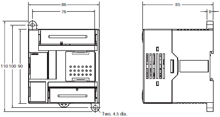 CP1E Dimensions 4 