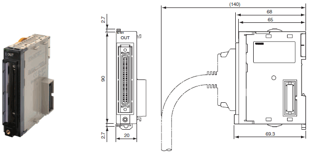 CJ1W-IC / II Dimensions 1 