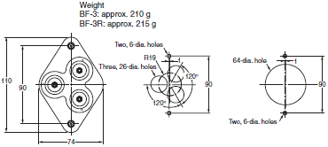 BF-[](R) / BS-1(T) Dimensions 3 