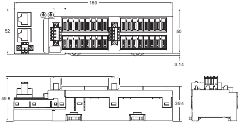 GX-[]D16[]8 / []D32[]8 Dimensions 4 