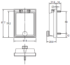 E5CC, E5CC-B, E5CC-U Dimensions 30 