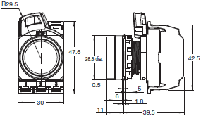 A22NN / A22NL Dimensions 3 