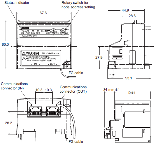 3G3MX2-V2 Dimensions 9 