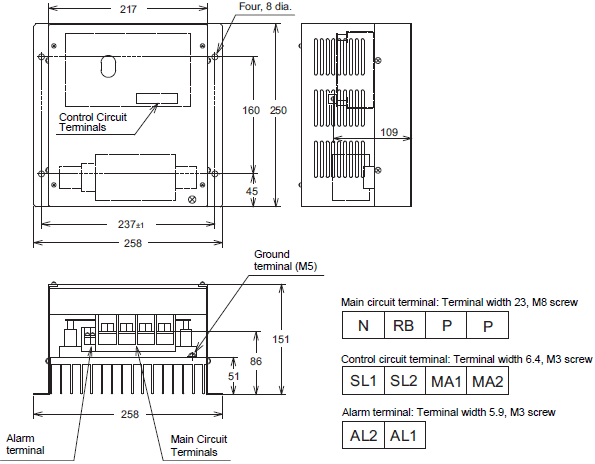 3G3MX2-V2 Dimensions 13 