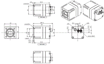 STC Series (RGB Prism Spectroscopic 3CMOS Camera) Dimensions 1 