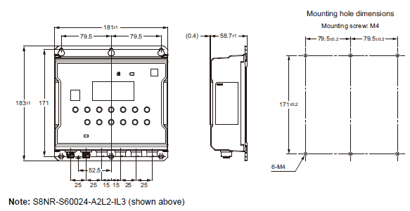 S8NR-S / S8R-BB Dimensions 2 