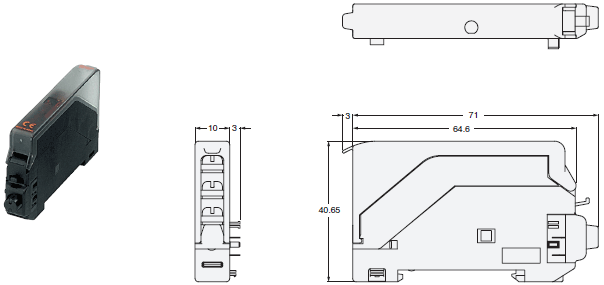 E3X-DRT21 / SRT21 / CIF11 Dimensions 7 