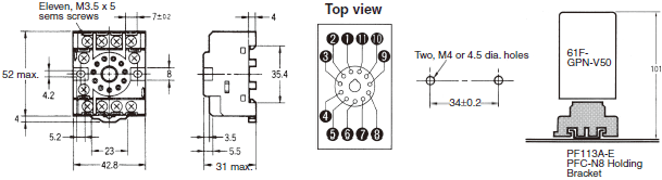 61F-GPN-V50 Dimensions 4 