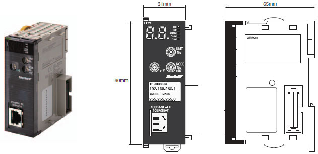 CJ1W-EIP21 Dimensions 1 