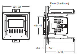 H7CC-A Dimensions 22 