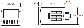 H7CC-A Dimensions 3 